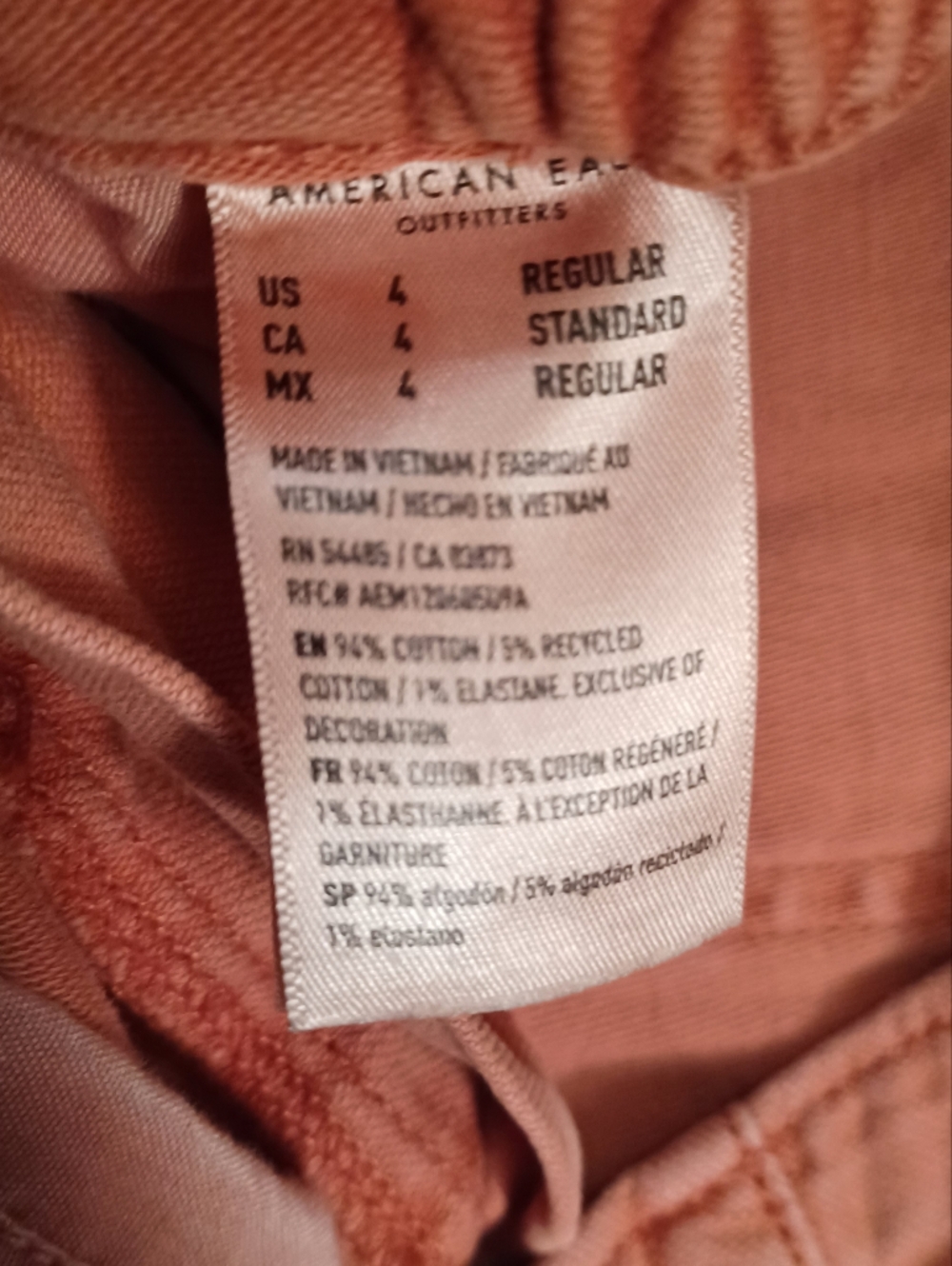 American Eagle Outfitters Coral Cargo Pants Women's Size 4 - Picture 3 of 7
